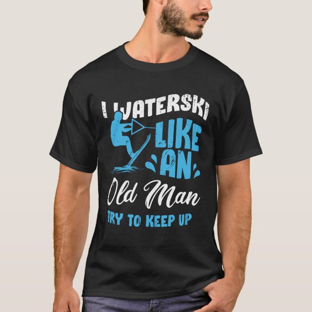 Wasserski Alter Mann Wasserski Skifahren Grandpa G T-Shirt (Vorderseite)