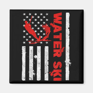 Wasserski American Flag Beachsports Wave Lover Wat Magnet