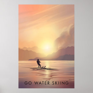 Wasserski fahren Reisen Poster
