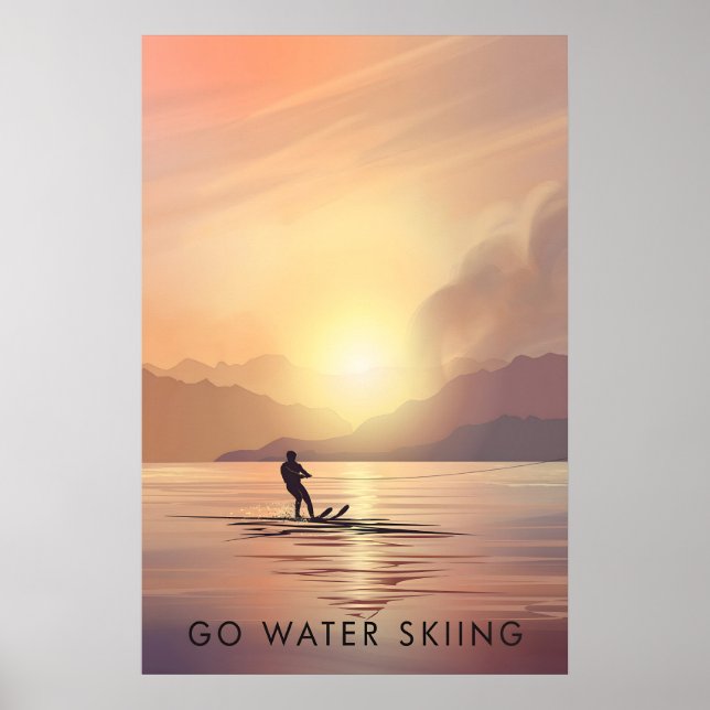 Wasserski fahren Reisen Poster (Vorne)