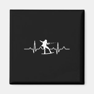 Wasserski-Herzschlag - Wasserskigeschenk für Wasse Magnet