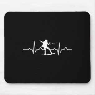 Wasserski-Herzschlag - Wasserskigeschenk für Wasse Mousepad