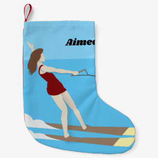 Wasserski im Vintage-Stil Kleiner Weihnachtsstrumpf
