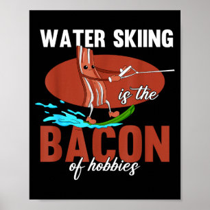 Wasserski ist der Speck der Hobbys Strand Poster