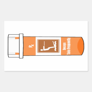 Wasserski ist mein Medikament Rechteckiger Aufkleber