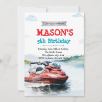 Wasserski Jet Ski Party Einladung