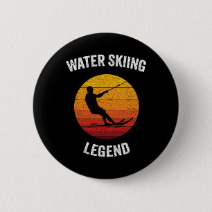 Wasserski-Legende Vintage-Wasserskiing-Ski Button