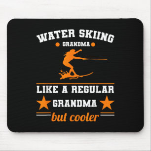 Wasserski-Oma Frauen Wellenliebhaber Extreme Sport Mousepad