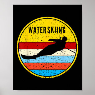 Wasserski Retro Waterski Ski Wassersport Poster