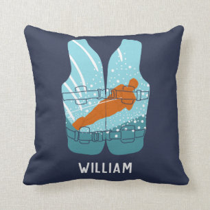 Wasserski-Rettungsweste Grafik Personalisiert Kissen