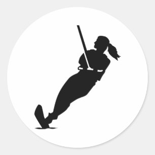 Wasserski Runder Aufkleber