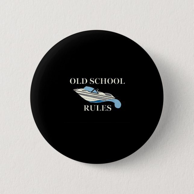 Wasserski See Lover Alte Schule Regeln Wasser S Button (Vorderseite)