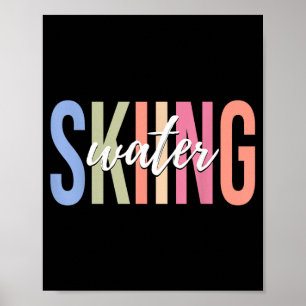 Wasserski Skifahrer Wasserskifahren Wassersport  Poster