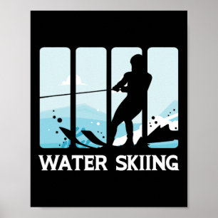 Wasserski-Urlaub Sommer-Abenteuer Wassersport Poster