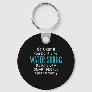 Wasserski Wasserskifahren Wasserskiläufer Lustiger Schlüsselanhänger