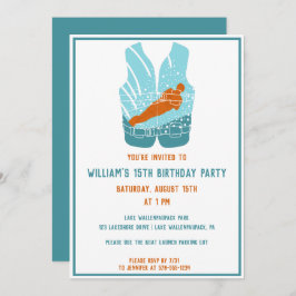 Wasserski Wasserskifahrer Grafik nach Maß Einladung