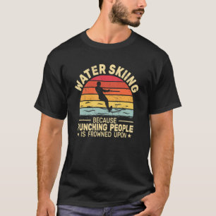 Wasserski Wasserskifahrer Retro Männer Vintage Was T-Shirt