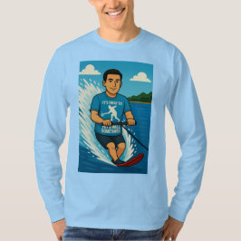 Wasserskifahrer mit einem Racquetball-Shirt T-Shirt