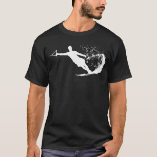 Wasserskifahrer Silhouette Wasserski Motor Wasser T-Shirt