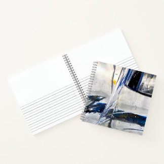 Wasserskizze und Spiralfolien Notizbuch