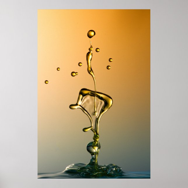 Wasserskulptur: Golden Line Poster (Vorne)