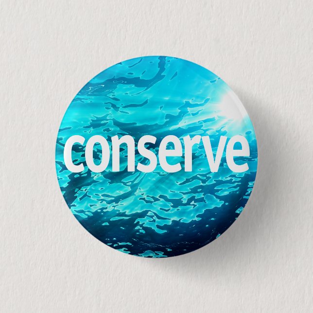 Wassersparen Button (Vorderseite)