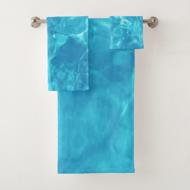 Wasserspass im Pool | Blau | Badhandtuch Set (Insitu)