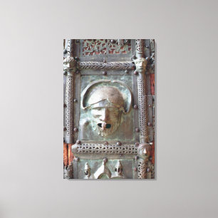 Wasserspeierplatte von der links Tür des Portals, Leinwanddruck