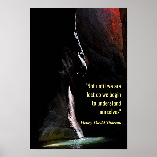 Wasserspektakel mit Zitat Poster (Vorne)