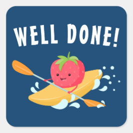 Wassersport gut gemacht quadratischer aufkleber