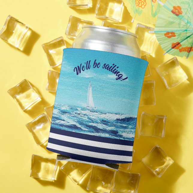 Wassersport/Segelboot/Ozeanwellen/Wir segeln! Dosenkühler (In Situ Sommer)