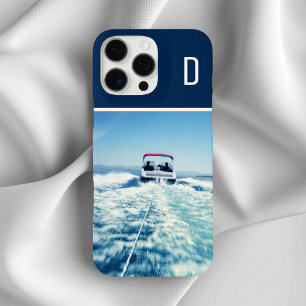 Wassersport Vertikales Foto Monogrammiert Navy Bla iPhone 16 Pro Max Hülle