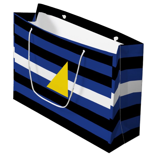 Wassersportflagge Große Geschenktüte (Vorderseite Schrägansicht)