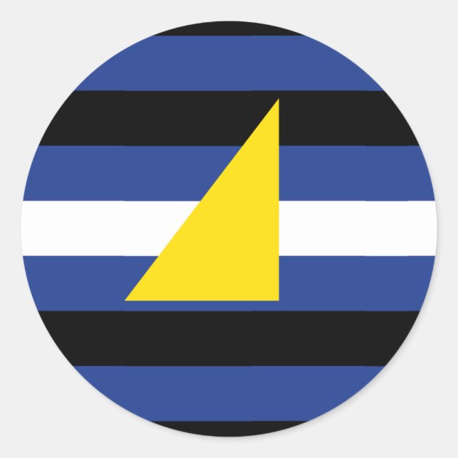 Wassersportflagge Runder Aufkleber (Vorderseite)