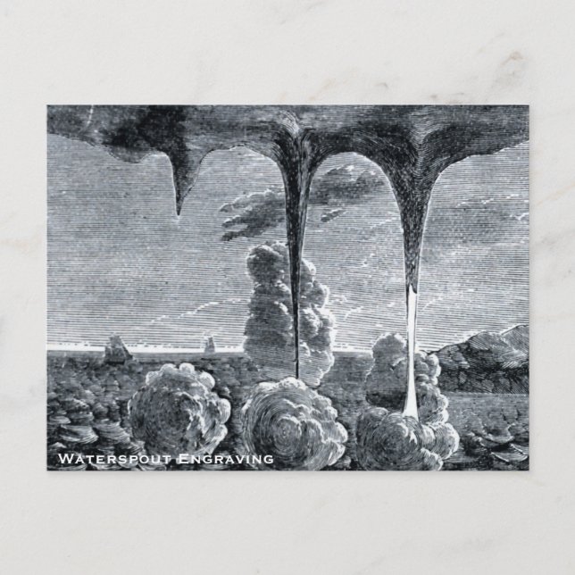 Wasserspout-Gravur Postkarte (Vorderseite)