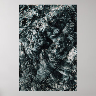 Wasserspritze auf dem Wasserkörper Poster