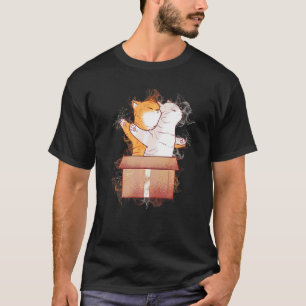 Wasserspritzer Katzen Karton Katze T-Shirt