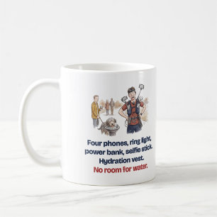 Wasserträger-Weste Kein Platz für Wasser Lustiger Kaffeetasse