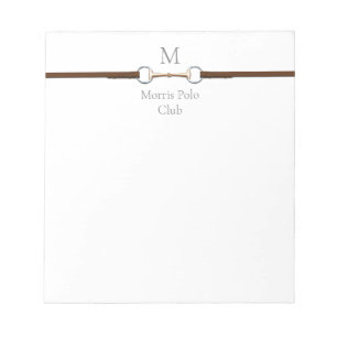 Wassertrense-Monogramm Reitsport Notizblock