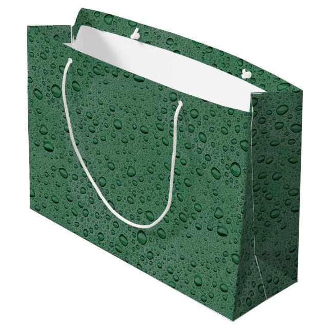 Wassertröpfchen Große Geschenktüte (Rückseite Schrägansicht)