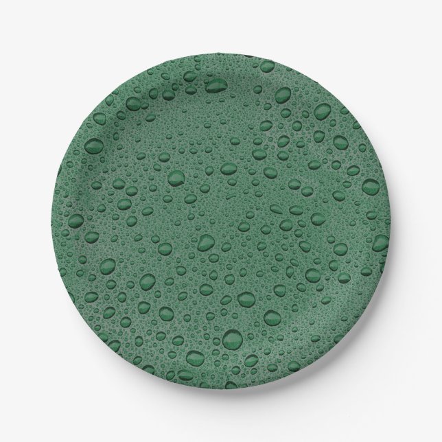 Wassertröpfchen Pappteller (Vorderseite)