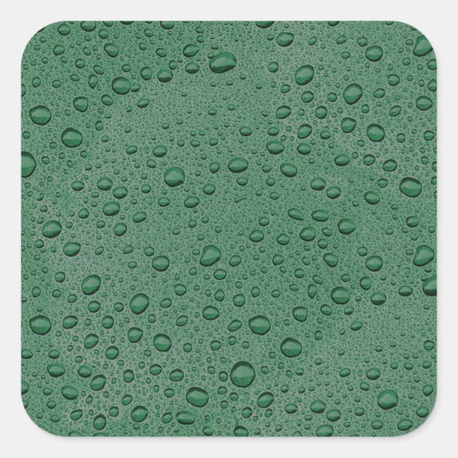 Wassertröpfchen Quadratischer Aufkleber (Vorderseite)