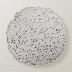 Wassertröpfchen Rundes Kissen