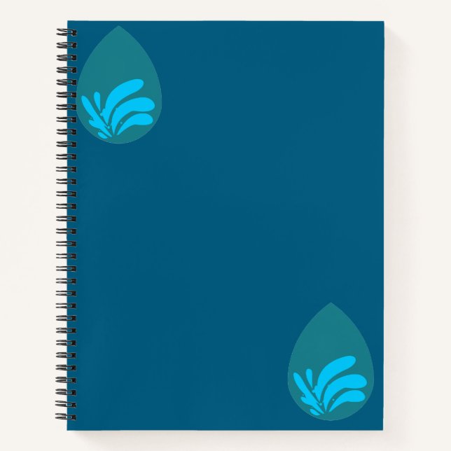 Wassertropfen abstrakt notizbuch (Vorderseite)