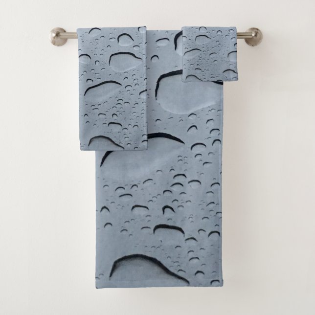 Wassertropfen Abstrakte kristallklare Muster Badhandtuch Set (Insitu)