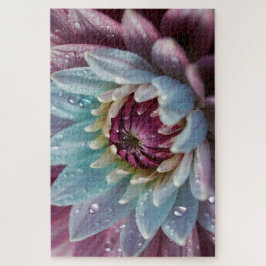 Wassertropfen auf Dahlienblüte Puzzle