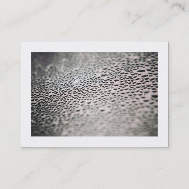 Wassertropfen auf Glas 02 (begrenzt) Visitenkarte (Vorderseite)