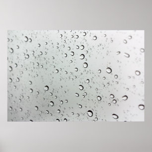 Wassertropfen auf Glas Poster