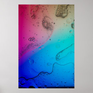 Wassertropfen auf Glasplatte Poster