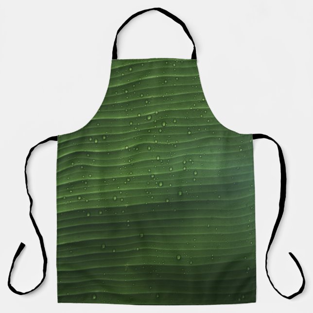 Wassertropfen auf grünem Blatt Schürze (Vorderseite)